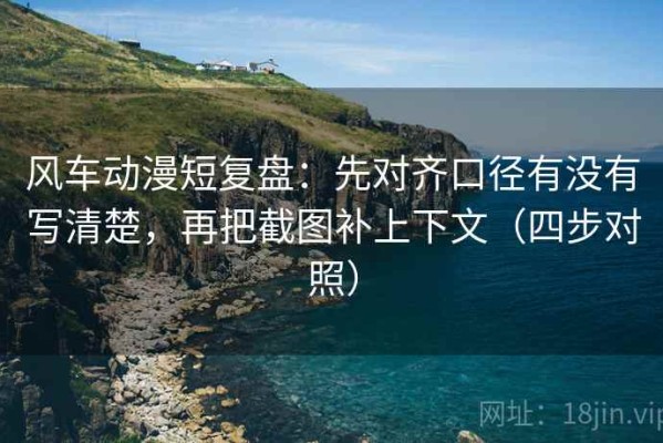 风车动漫短复盘：先对齐口径有没有写清楚，再把截图补上下文（四步对照）