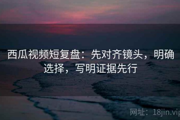 西瓜视频短复盘：先对齐镜头，明确选择，写明证据先行