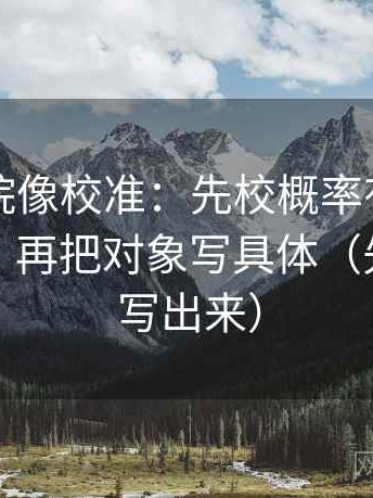 星空影院像校准：先校概率有没有写成肯定，再把对象写具体（先把口径写出来）