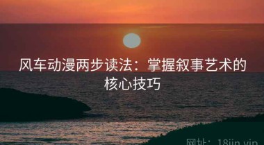 风车动漫两步读法：掌握叙事艺术的核心技巧
