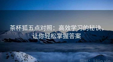茶杯狐五点对照：高效学习的秘诀，让你轻松掌握答案