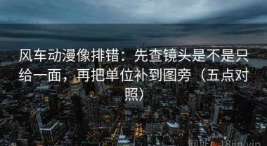 风车动漫像排错：先查镜头是不是只给一面，再把单位补到图旁（五点对照）