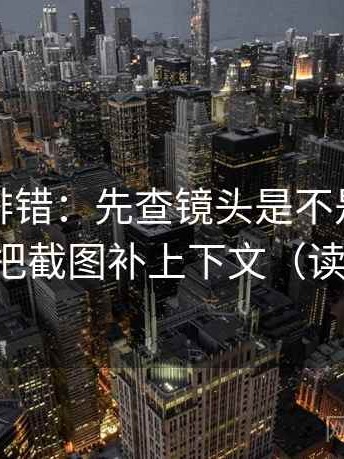 推特像排错：先查镜头是不是只给一面，再把截图补上下文（读完更稳）