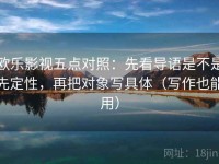 欧乐影视五点对照：先看导语是不是先定性，再把对象写具体（写作也能用）