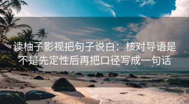 读柚子影视把句子说白：核对导语是不是先定性后再把口径写成一句话