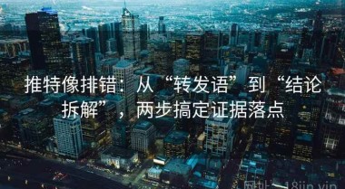 推特像排错：从“转发语”到“结论拆解”，两步搞定证据落点