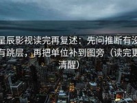 星辰影视读完再复述：先问推断有没有跳层，再把单位补到图旁（读完更清醒）