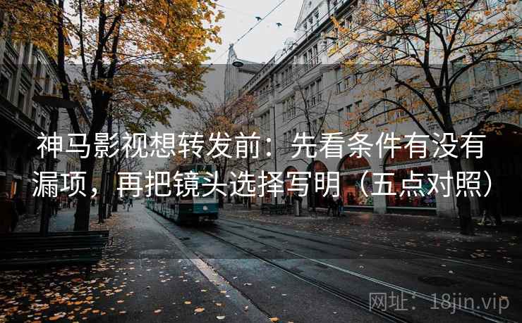 神马影视想转发前：先看条件有没有漏项，再把镜头选择写明（五点对照）